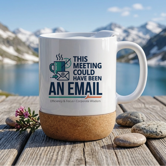 This Meeting Could Have Been an Email - Quote Printed Premium Coffee Mugs & Cups (5 Options) MG1063