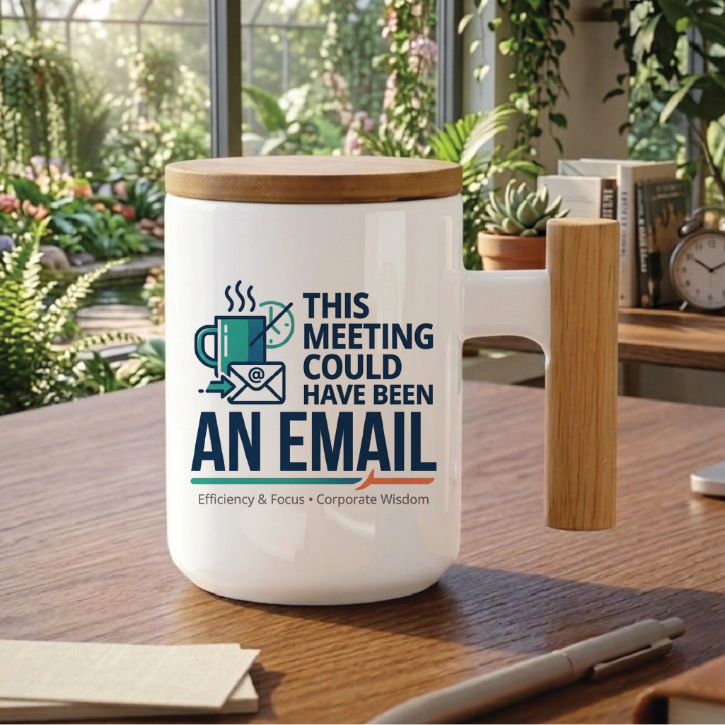 This Meeting Could Have Been an Email - Quote Printed Premium Coffee Mugs & Cups (5 Options) MG1063