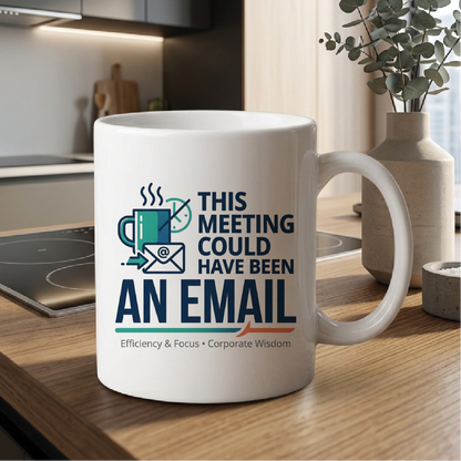 This Meeting Could Have Been an Email - Quote Printed Premium Coffee Mugs & Cups (5 Options) MG1063