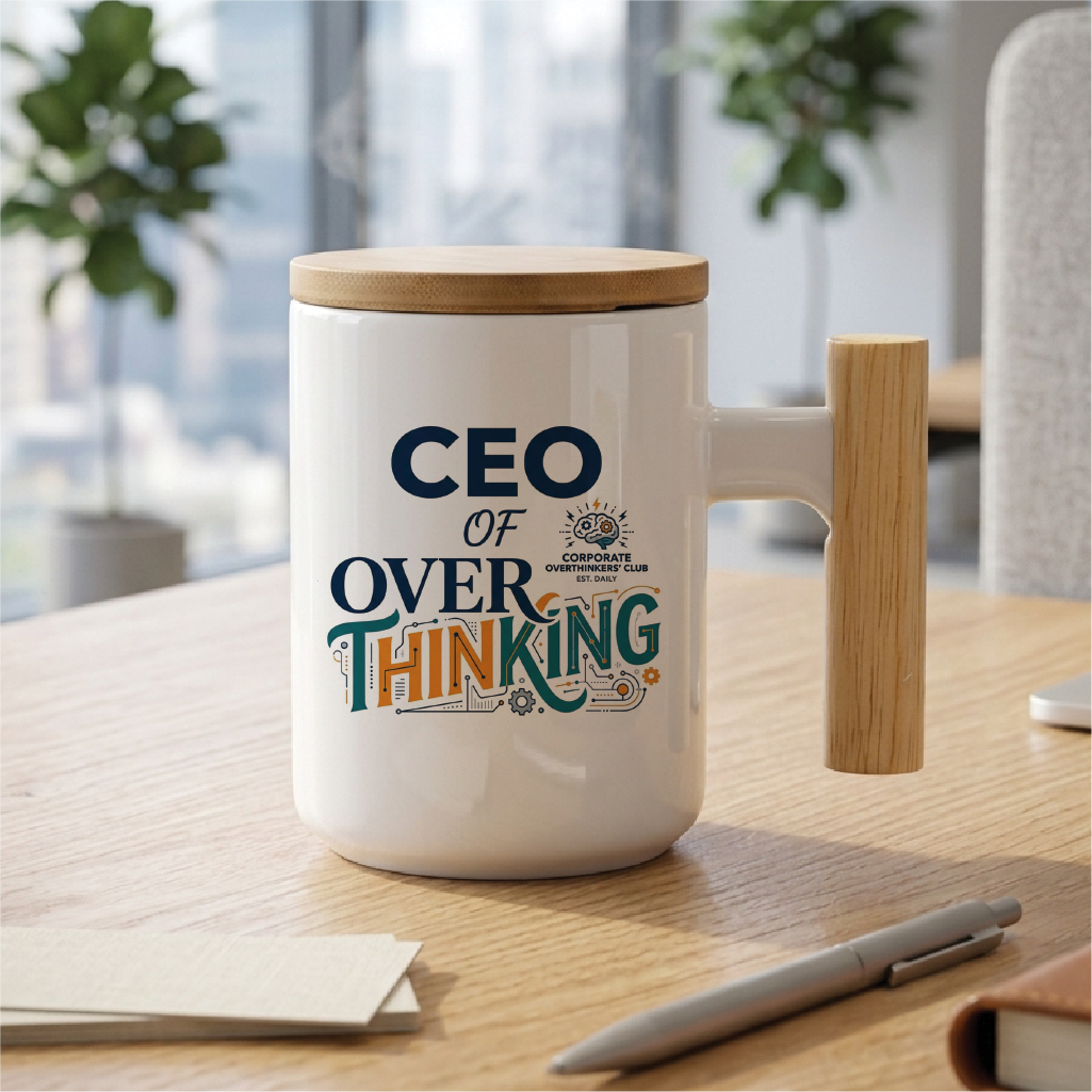 CEO of Overthinking - Quote Printed Premium Coffee Mugs & Cups (5 Options) MG1065