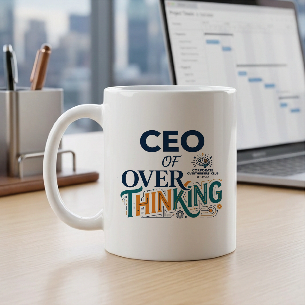 CEO of Overthinking - Quote Printed Premium Coffee Mugs & Cups (5 Options) MG1065