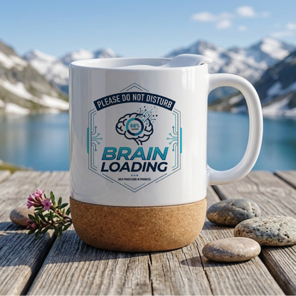 Please Do Not Disturb Brain Loading - Quote Printed Premium Coffee Mugs & Cups (5 Options) MG1066