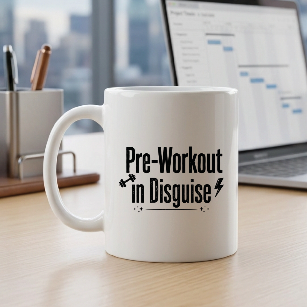 Pre-Workout in Disguise - Quote Printed Premium Coffee Mugs & Cups (5 Options) MG1071