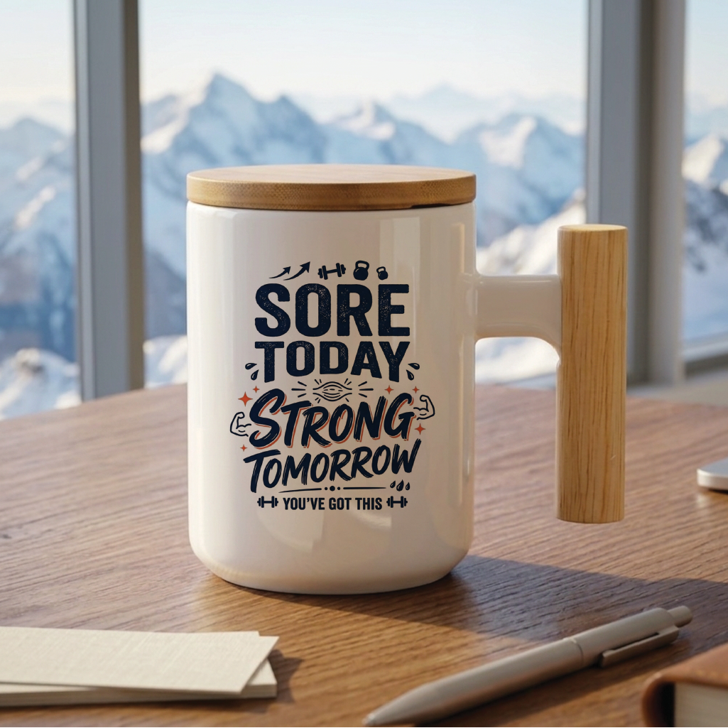 Sore Today, Strong Tomorrow - Quote Printed Premium Coffee Mugs & Cups (5 Options) MG1074