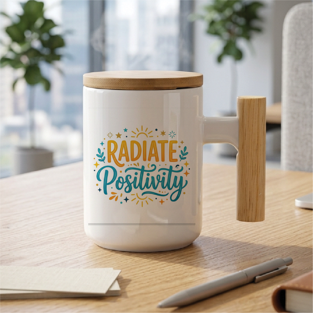 Radiate Positivity - Quote Printed Premium Coffee Mugs & Cups (5 Options) MG1080