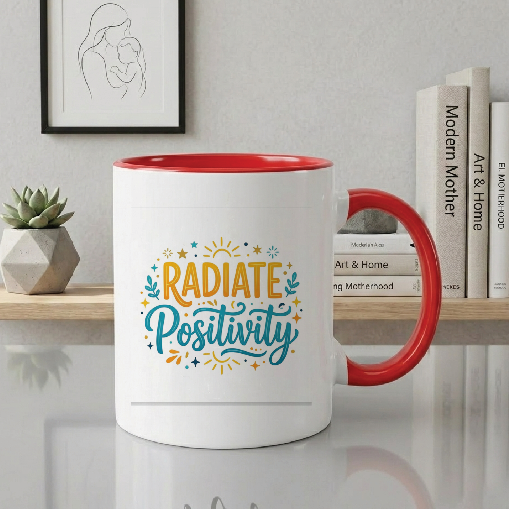 Radiate Positivity - Quote Printed Premium Coffee Mugs & Cups (5 Options) MG1080