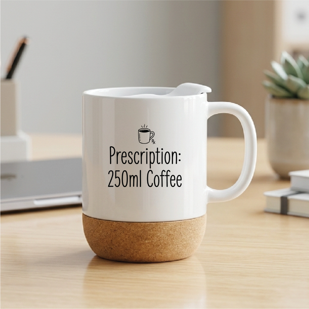 Prescription 250ml Coffee (Doctors Nurses) - Quote Printed Premium Coffee Mugs & Cups (5 Options)  MG1087