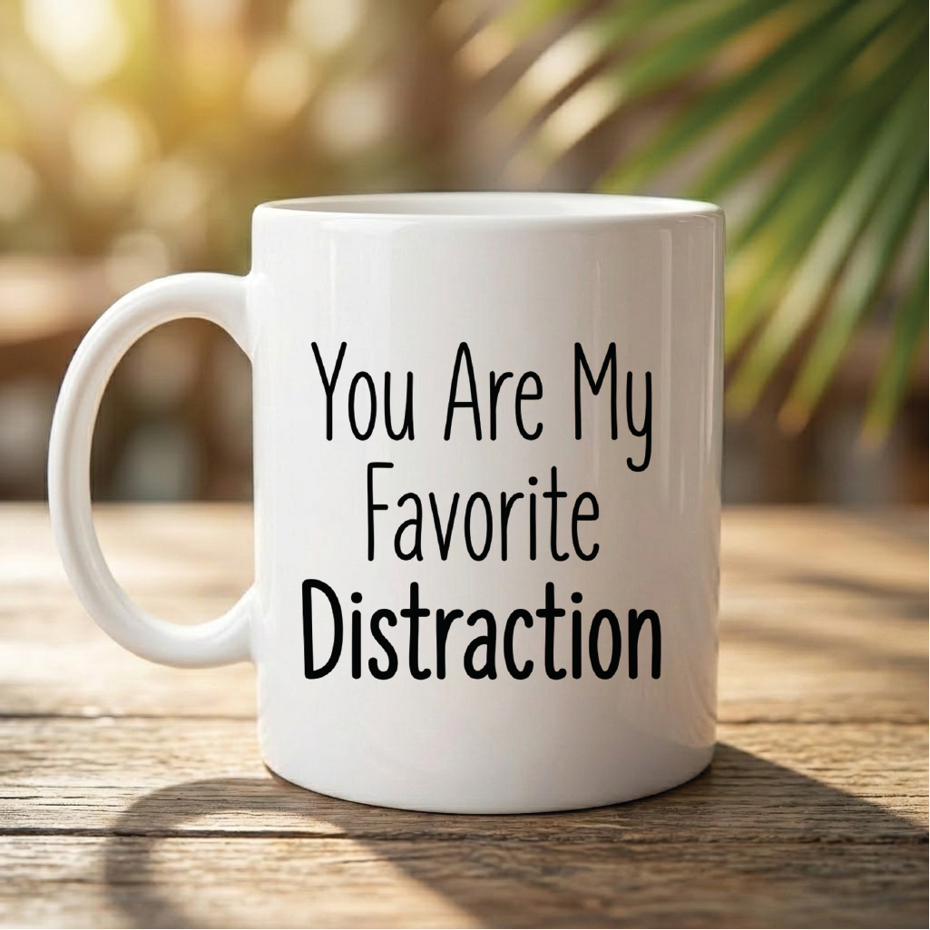 You Are My Favorite Distraction - Quote Printed Premium Coffee Mugs & Cups (5 Options) MG1100