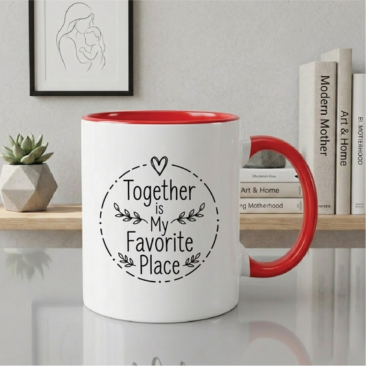 Together is My Favorite Place - Quote Printed Premium Coffee Mugs & Cups (5 Options)  MG1101