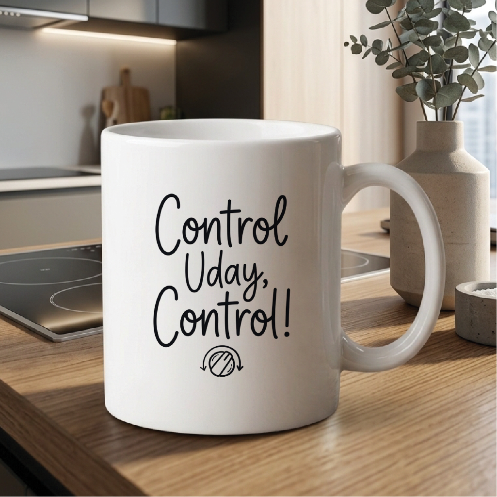 MG1125	"Control Uday, Control!" (Control Uday, control! - Welcome) - Quote Printed Premium Coffee Mugs & Cups (5 Options)
