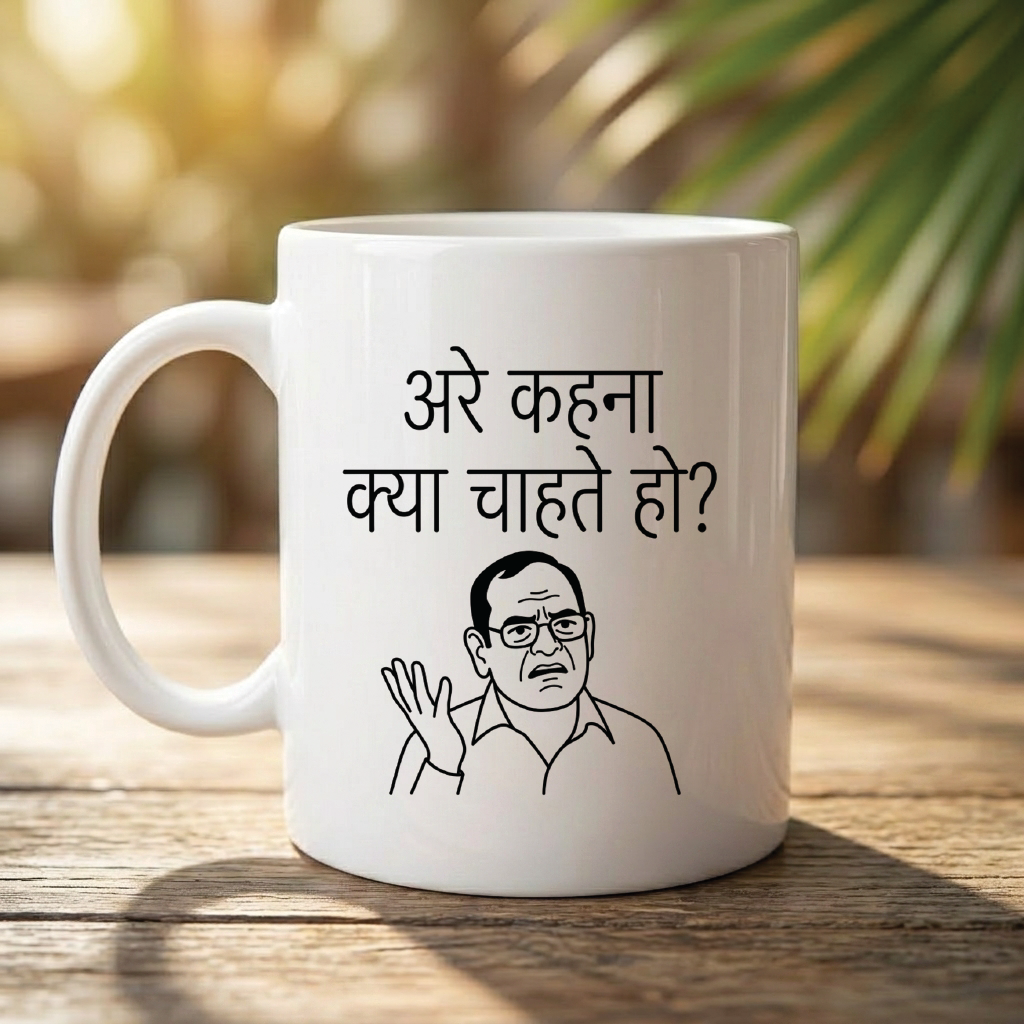 MG1127	"अरे कहना क्या चाहते हो?" (Hey, what are you trying to say? - 3 Idiots - Quote Printed Premium Coffee Mugs & Cups (5 Options)