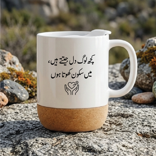 کچھ لوگ دل جیتتے ہیں، میں سکون کھوتا ہوں (Some people win hearts, I just lose my peace) - Quote Printed Premium Coffee Mugs & Cups (5 Options) MG1139