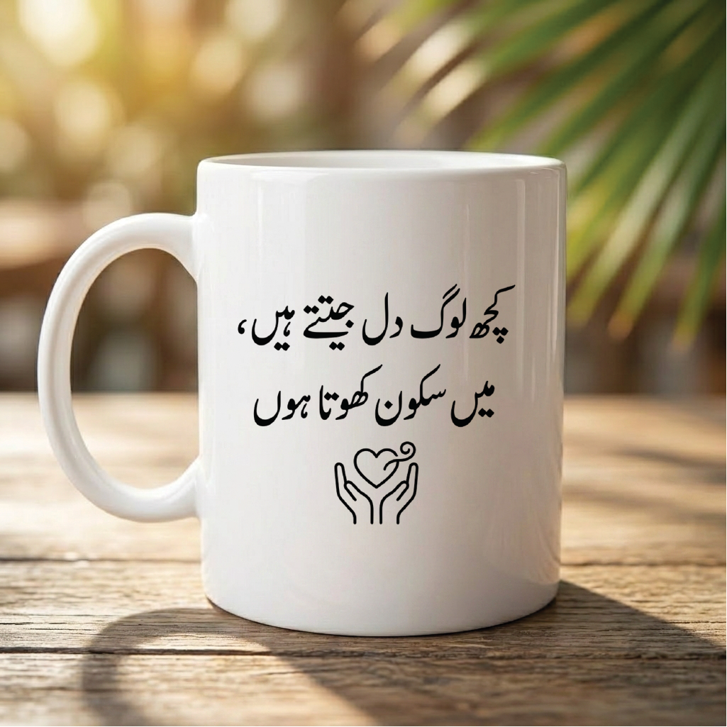 کچھ لوگ دل جیتتے ہیں، میں سکون کھوتا ہوں (Some people win hearts, I just lose my peace) - Quote Printed Premium Coffee Mugs & Cups (5 Options) MG1139