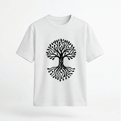 Tree of Life Symbolic Roots Graphic 100% Cotton Unisex T-Shirt