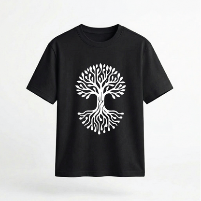 Tree of Life Symbolic Roots Graphic 100% Cotton Unisex T-Shirt