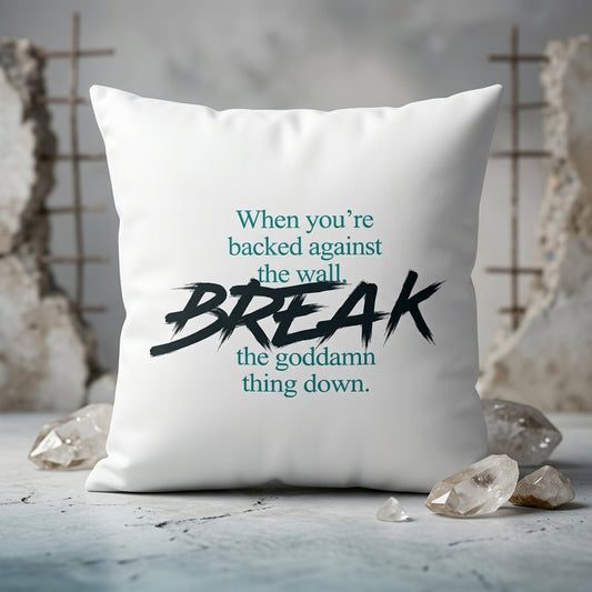 FMstyles - Motivational Quote Printed Premium White Polyester Quote Cushion Cover (40 x 40 cm) – Decorative Throw Pillow