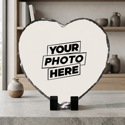 Personalized Heart-Shaped Photo Stone