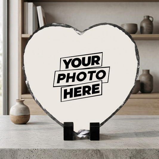 Personalized Heart-Shaped Photo Stone