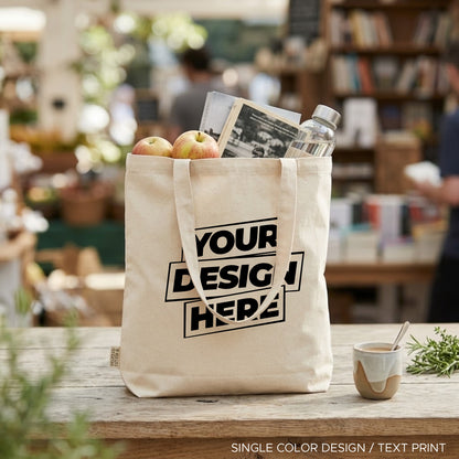 Personalized Recycled Cotton Canvas Bags 330 GSM (One color Print)