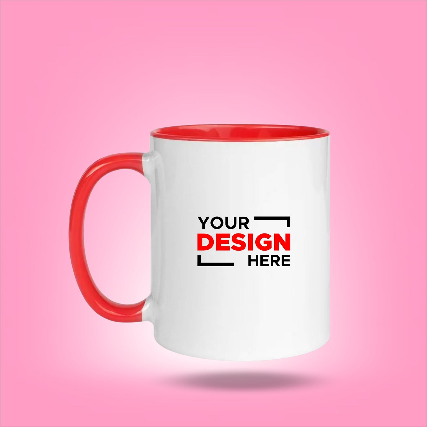 [6 Styles] Personalized Inner & Rim Color Mug – Customizable Coffee & Tea Mug