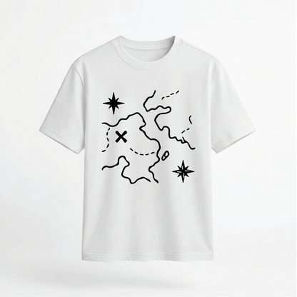 Treasure Map X Marks the Spot Graphic 100% Cotton Unisex T-Shirt