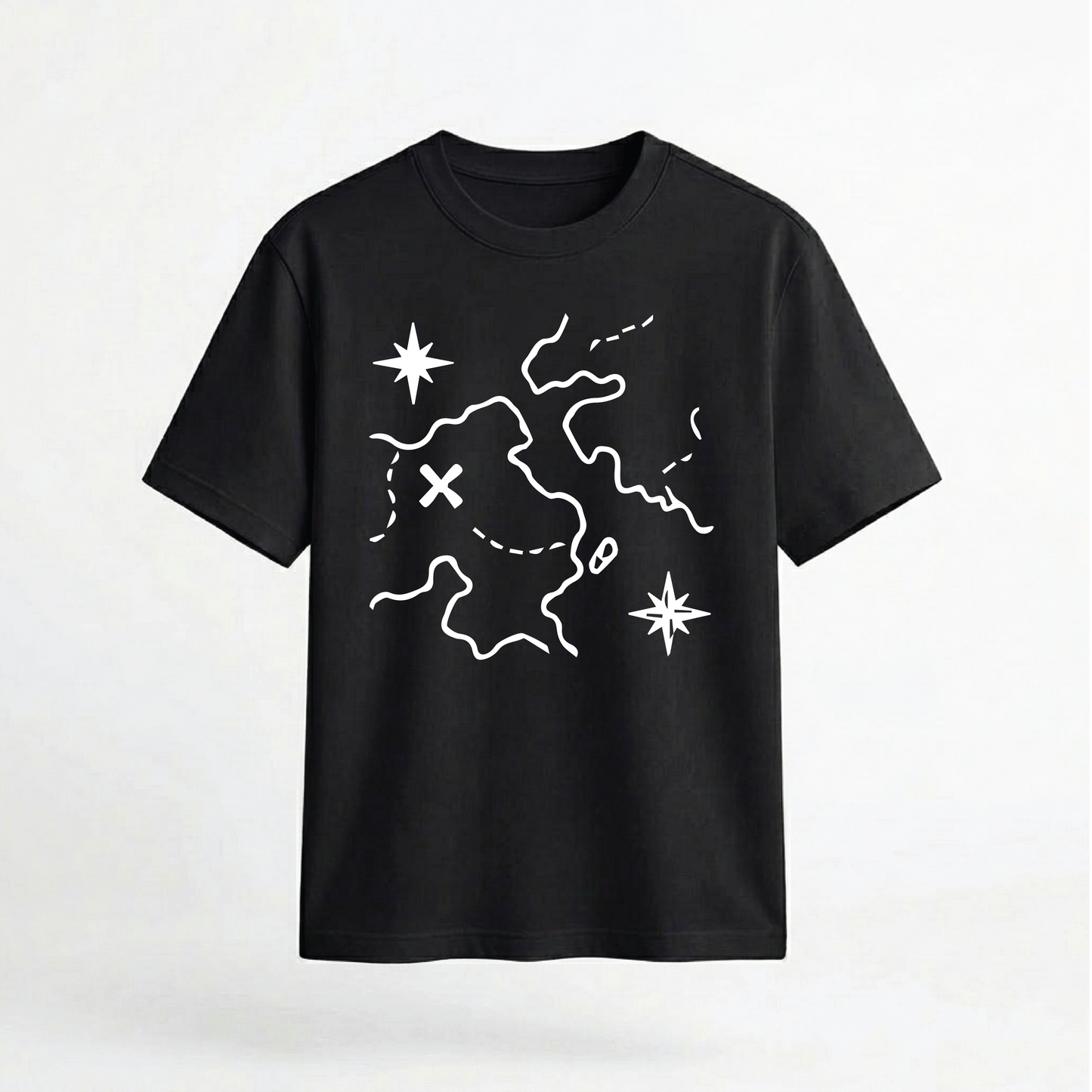 Treasure Map X Marks the Spot Graphic 100% Cotton Unisex T-Shirt