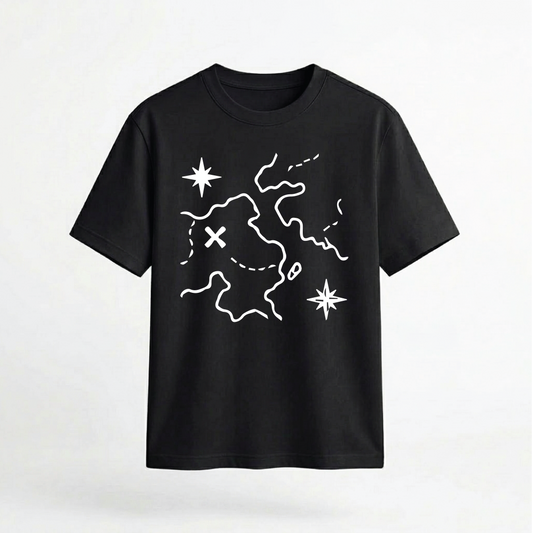 Treasure Map X Marks the Spot Graphic 100% Cotton Unisex T-Shirt
