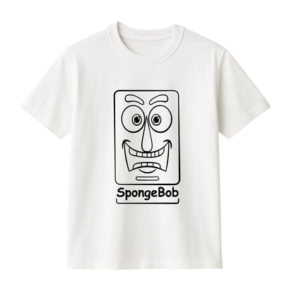 FMstyles Brand "Sponge Bob" Typography Classic 100% Cotton Round Neck Printed T-Shirt