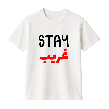 FMstyles Brand "Stay Gareeb" Typography Classic 100% Cotton Round Neck Printed T-Shirt