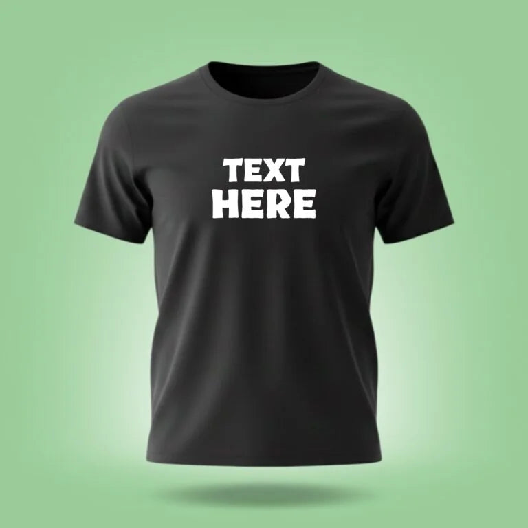 Personalized Single Color Design Printed Crew Neck Unisex T-Shirt [7 Colors]