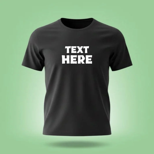 Personalized Single Color Design Printed Crew Neck Unisex T-Shirt [7 Colors]