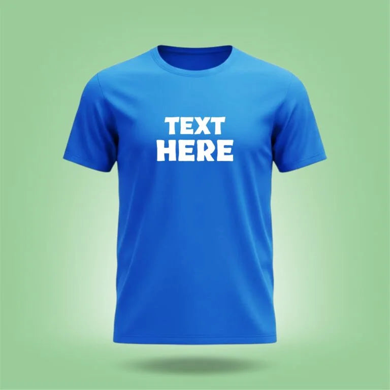 Personalized Single Color Design Printed Crew Neck Unisex T-Shirt [7 Colors]