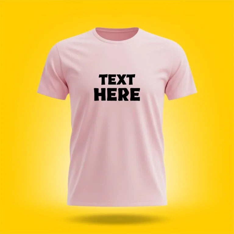 Personalized Single Color Design Printed Crew Neck Unisex T-Shirt [7 Colors]