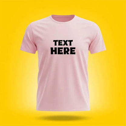 Personalized Single Color Design Printed Crew Neck Unisex T-Shirt [7 Colors]