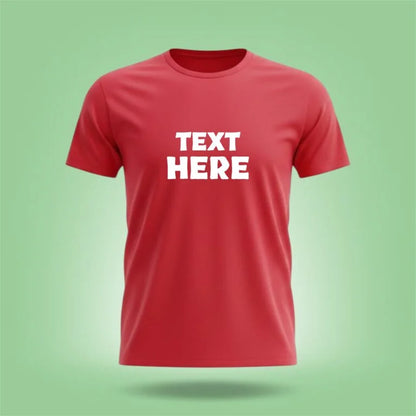 Personalized Single Color Design Printed Crew Neck Unisex T-Shirt [7 Colors]