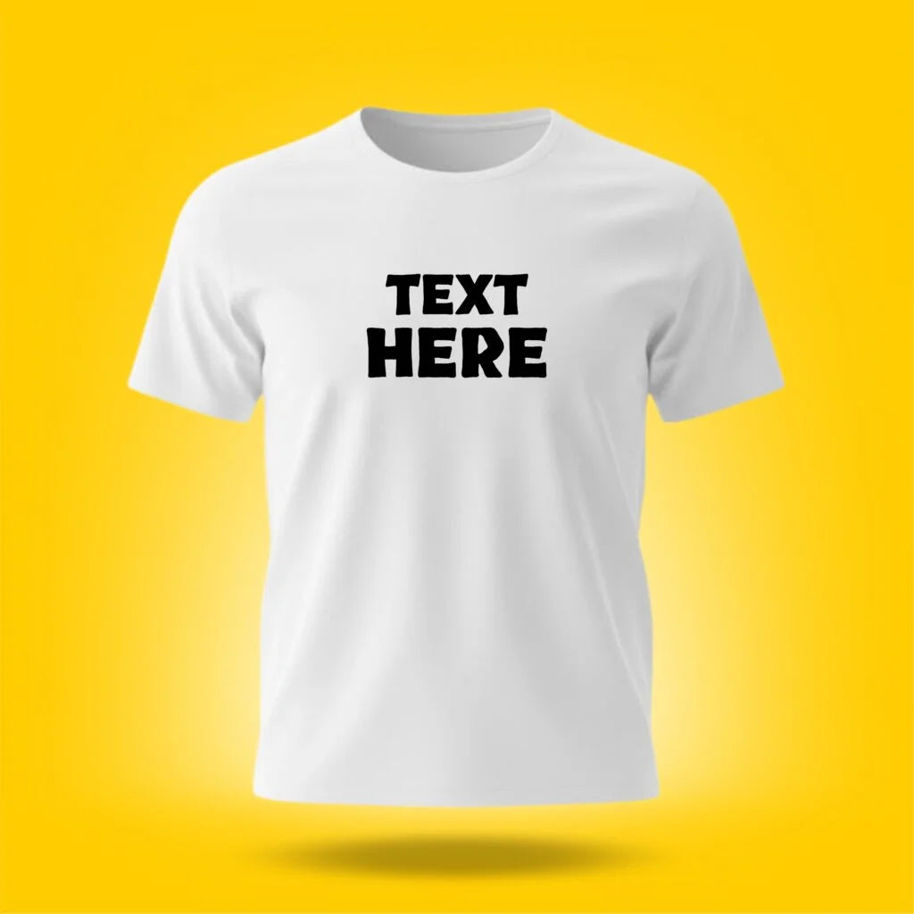 Personalized Single Color Design Printed Crew Neck Unisex T-Shirt [7 Colors]
