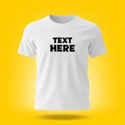 Personalized Single Color Design Printed Crew Neck Unisex T-Shirt [7 Colors]