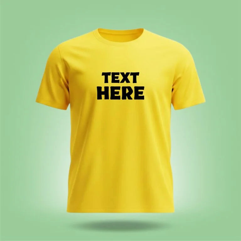 Personalized Single Color Design Printed Crew Neck Unisex T-Shirt [7 Colors]