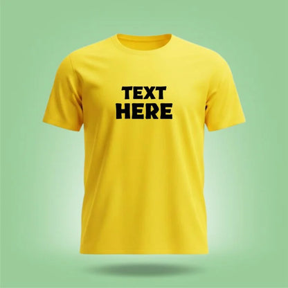Personalized Single Color Design Printed Crew Neck Unisex T-Shirt [7 Colors]