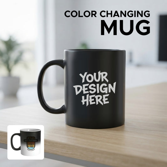 Personalized Photo or Logo Heat-Sensitive Coffee Mug - Magic Color-Changing Mug