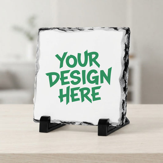 Personalized Square Photo Rock Slate for Custom Gifts and Decor (20 x 20 cm)