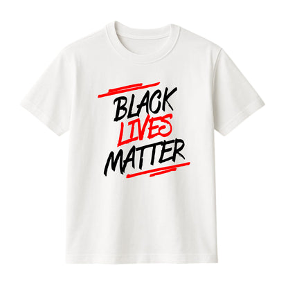 FMstyles Brand "Black Lives Matter" Typography Classic 100% Cotton Round Neck Printed T-Shirt