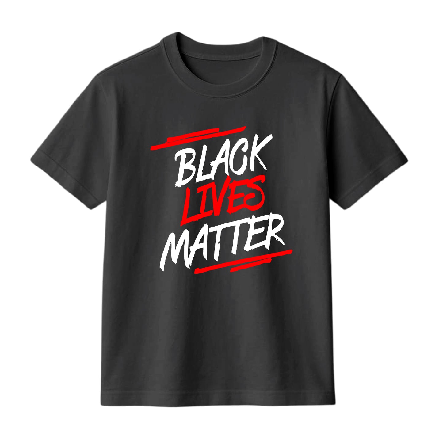 FMstyles Brand "Black Lives Matter" Typography Classic 100% Cotton Round Neck Printed T-Shirt