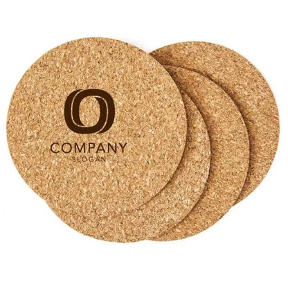 Personalized Cork Tea Coasters (4 pcs)