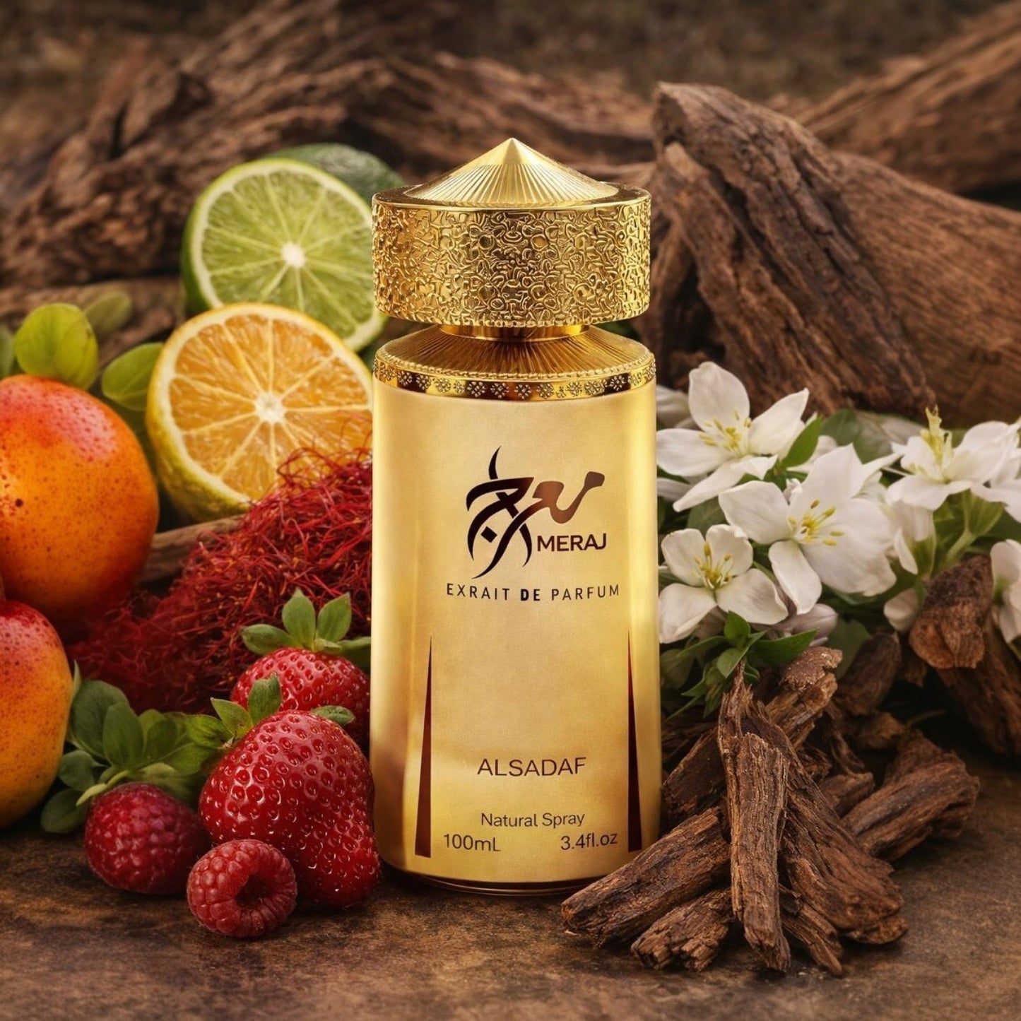 Meraj by Al Sadaf – Extrait de Parfum (100ml), Experience the Golden Essence of Luxury image 0