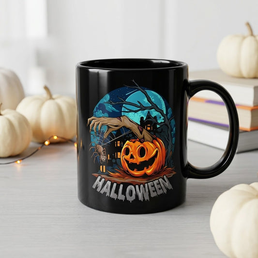 Halloween Theme Ceramic Black Coffee Mug