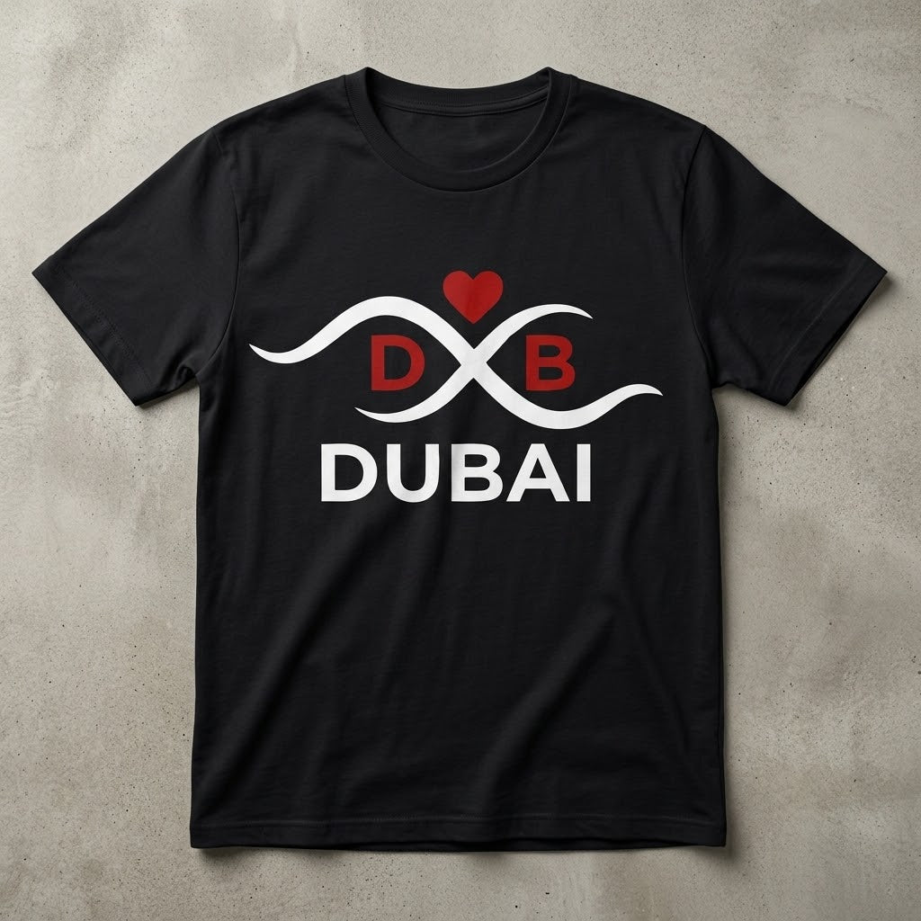 FMstyles - Men’s & Women’s 100% Cotton White Round Neck Unisex T-Shirt – Dubai DXB Edition