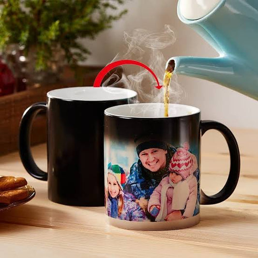 Personalized Photo or Logo Heat-Sensitive Coffee Mug - Magic Color-Changing Mug
