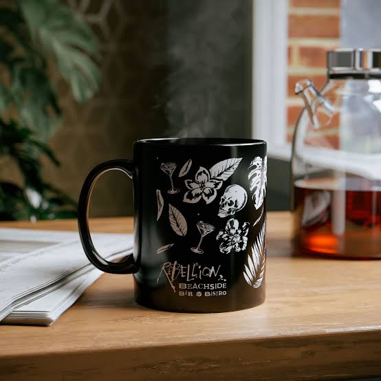 Personalized Photo or Logo Printed Black Mug