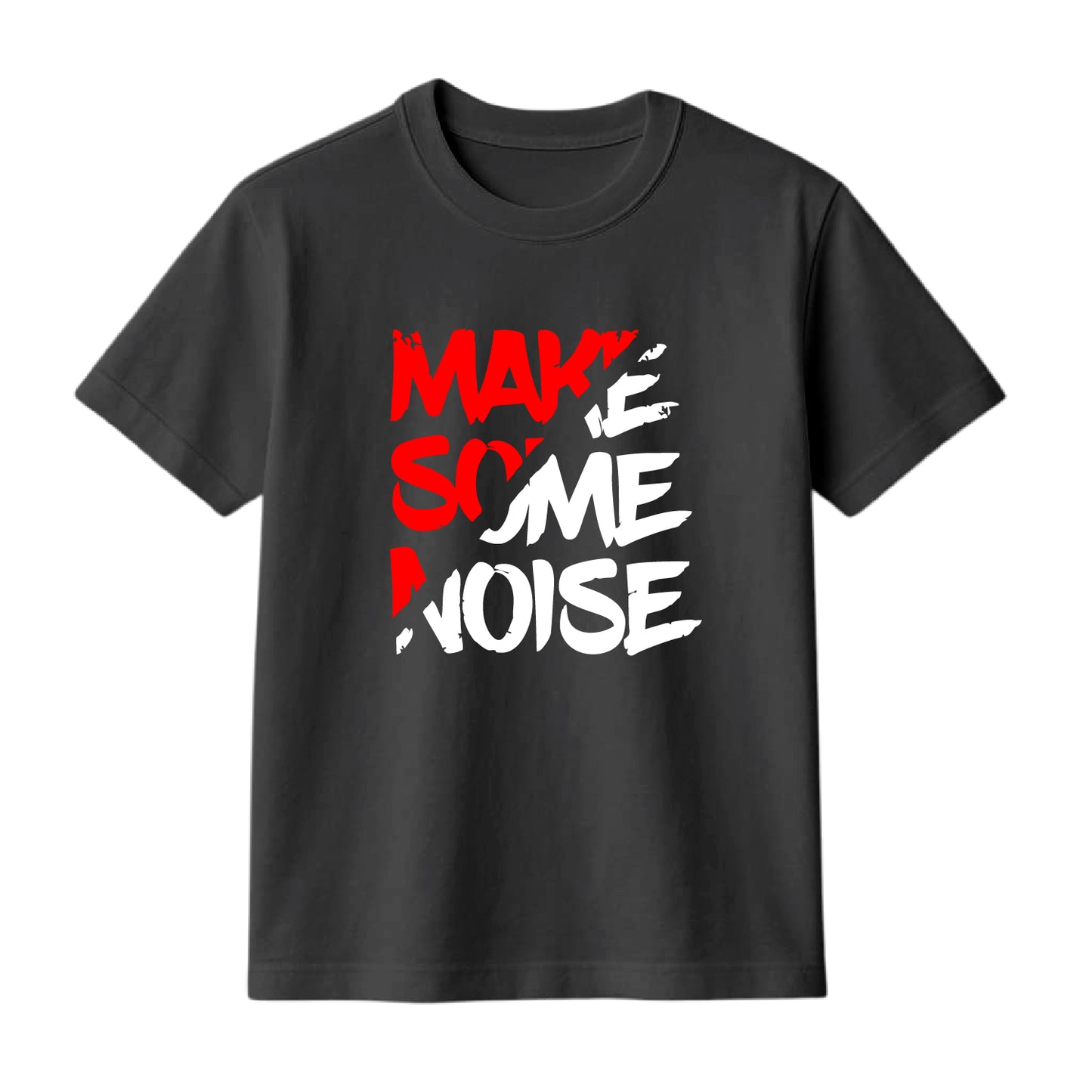 FMstyles Brand "Make Some Noise" Arabic Typography Classic 100% Cotton Round Neck Printed T-Shirt